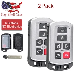 2 FOR 2011-2020 TOYOTA SIENNA SMART KEY KEYLESS REMOTE FOB CASE SHELL HYQ14ADR - Foto 1 di 7