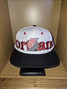 NEW Vintage 1990s Portland Trailblazers Blazers Wrap Around Logo 7 Hat Snapback - Picture 1 of 8
