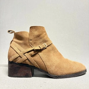 Cole Haan Pearlie Wildleder Stiefelette Hellbraun Größe 10,5B - Bild 1 von 14