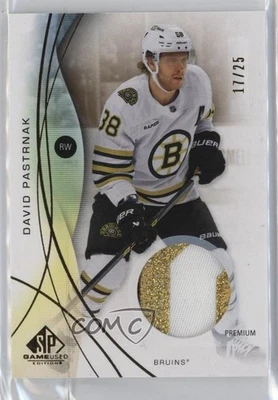 2024 Upper Deck SP Game Used Gold Premium Memorabilia 17/25 David Pastrnak #75 - Image 1 of 3