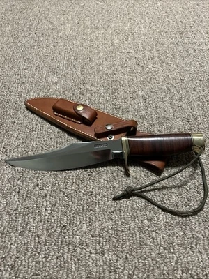 Vintage Randall Made, Orlando, FL Model #12-8 Leather Big Bear Bowie Knife - Image 1 of 4
