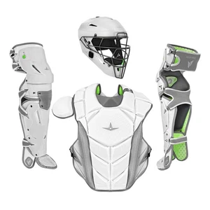 All-Star MVP-PRO Jugend Baseball Catcher's Paket - Weiß - Bild 1 von 4