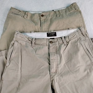 Abercrombie & Fitch Pantaloni Uomo Tg-36R Beige Invecchiato 100% Cotone Lotto 2 LEGGI  - Foto 1 di 15