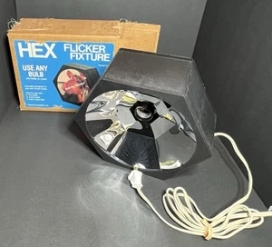 Vintage HEX Flicker Fixture Model 640 USA Bulb Not Included - Picture 1 of 16