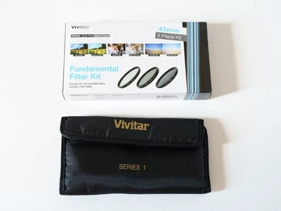 Vivitar 43mm filter kit UV, CPL Circular Polarizer, ND Case (Leica D-LUX, LX100) - Image 1 of 4