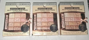 Lot 3 New Physicians Formula Shimmer Strips Bronzer All In 1 Custom Nude Palette - Picture 1 of 2