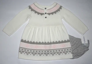 Vestiti bambina, 6 mesi, vestito maglione Carter's e fiori - Foto 1 di 10