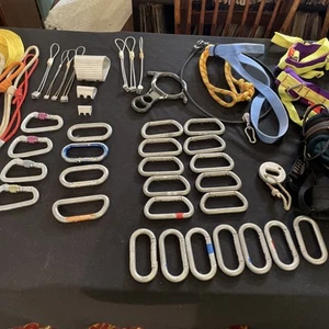 Rock Climbing Gear Lot Mixed Chouinard Black Diamon Salewa Omega - Picture 1 of 24