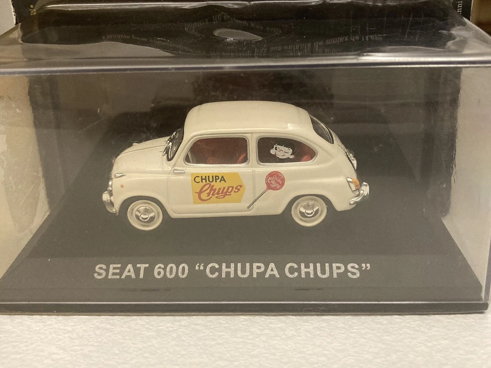 Die cast Scala 1:43 Modellino Auto Pubblicitaria Seat 600 Chupa Chups con Box - Immagine 1 di 1