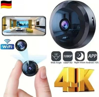 Mini IP Kamera 1080P HD 4K Camera Überwachungskamera IR Cam Nachtsicht + 64GB SD - Bild 1 von 4