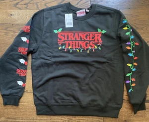 Stranger Things Christmas Lights Sweatshirt Juniors/Youth LARGE - Picture 1 of 11