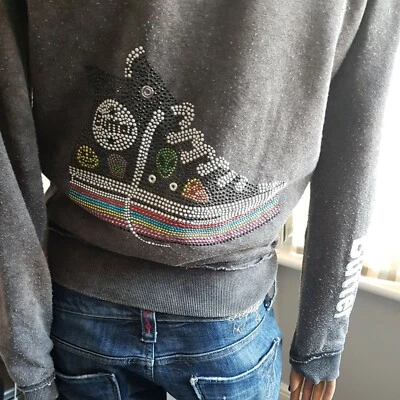 (TM) Lovely Warm Fleece Butter Zip Hoodie  size 10 With Coloured Beaded Trainer  - Image 1 of 4