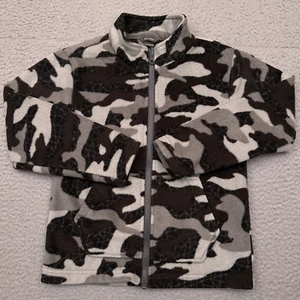 Eddie Bauer Camo Fleece Jacket Kids XS (5/6) Full Zip Lightweight Outerwear - Picture 1 of 6