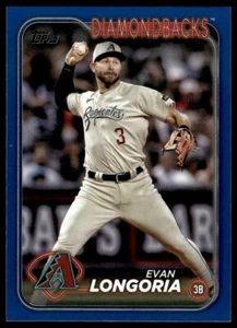2024 Topps #304 Evan Longoria Royal Blue Arizona Diamondbacks Baseball - Picture 1 of 2