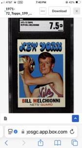 1971 TOPPS #199 BILL MELCHIONNI RC SGC 7.5 - Picture 1 of 2