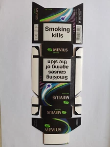 opened empty cigarette soft pack--84 mm-Japan-UK-Mevius - Picture 1 of 1