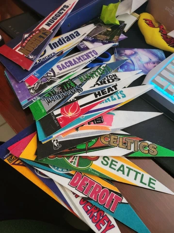 original nba teams 90s flags 9 by 4 inches new authentic 90s choose your team Cover