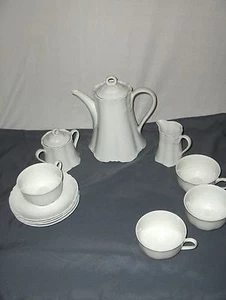 Set da caffè vintage Hutschenreuther Selb Germania bianco radice 13 pz BELLO - Foto 1 di 8