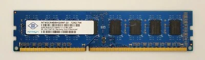 Nanya 4GB 2Rx8 PC3-12800U-11-12-B0.1600 Desktop Memory NT4GC68B8HG0NF-DI 1242TW - Image 1 of 2