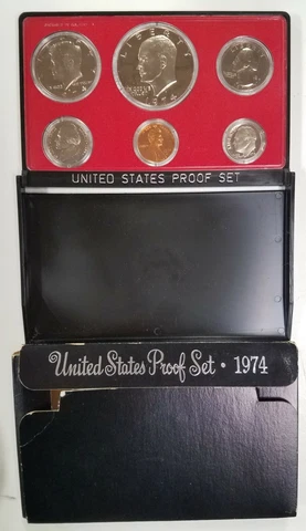 SS0674SXBCFO U.S. MINT 6 COIN YEAR 1974-S CAMEO PROOF SET MINT FRESH FULL OGP!!! Cover