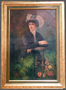 LARGE PORTRAIT OF STANDING WOMAN - Picture 1 of 9