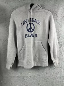 Long Beach Island Hoodie grau Peace Gr. Youth XL (SIEHE UNTEN) Fruit Of The Loom - Bild 1 von 12
