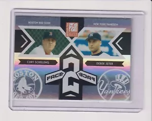 2005 DONRUSS ELITE FACE 2 FACE CURT SCHILLING - DEREK JETER 608/1500 - Picture 1 of 1