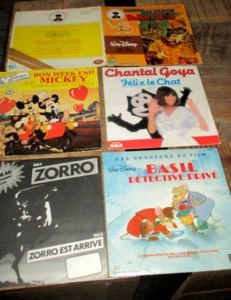 Disney-Lot anciens 45 Tours-Robin des bois, Basil, Mickey, Zorro - Années 70/80 - Bild 1 von 10