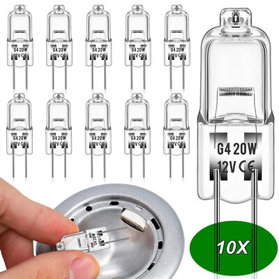 10 stuck Halogen G4 12V 5W 10W 20W Lampe dimmbar Stiftsockellampe Warmweiß Birne - Bild 1 von 4