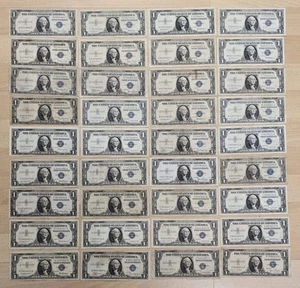Lof of 36 $1 Silver Certificate Banknotes Series 1935 & 1957 - Picture 1 of 5