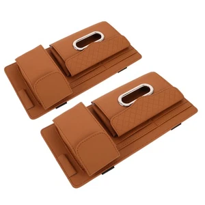 2 Pcs Automobile Sunglasses Holder Car Multifunctional Storage Clip - Picture 1 of 12