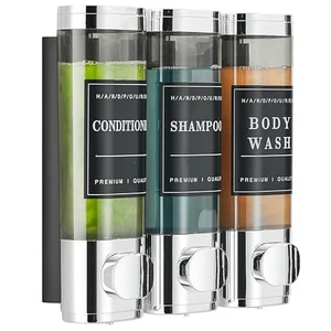 Shower Soap Dispenser Wall Mounted No Drill Shampoo Dispenser for Shower Wall... - Picture 1 of 8