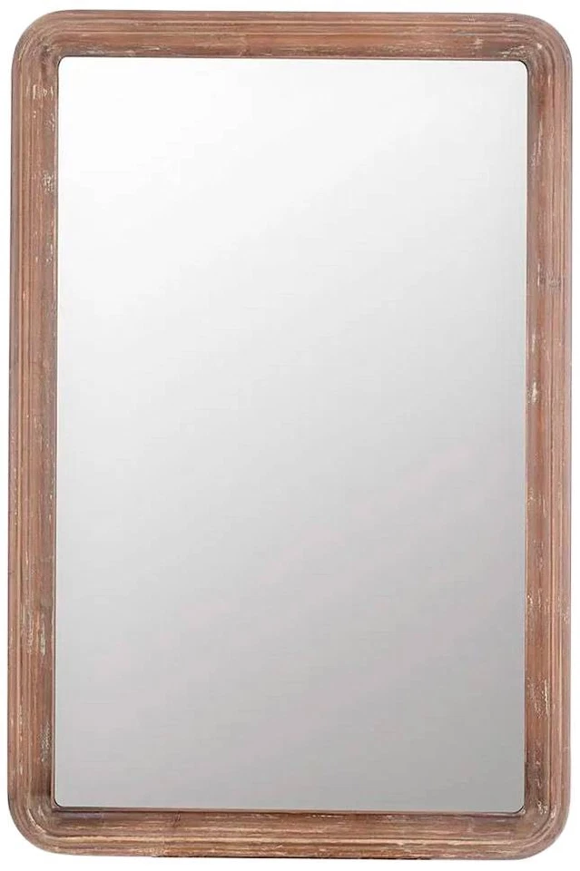 Clara Natural Brown 24" x 36 1/4" Rectangular Wall Mirror - Image 1 of 1