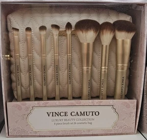 Vince Camuto Luxury Beauty Collection = set pennelli trucco 8 pezzi e borsa cosmetica - Foto 1 di 2