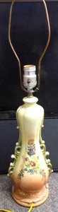 Grandmothers Antique Gilt Victorian Style Hand Painted table lamp rewired - Picture 1 of 6