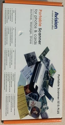 Avision IS15 Plus Portable USB Scanner 600 dpi for Photos & Cards Model FS-1204B - Image 1 of 4