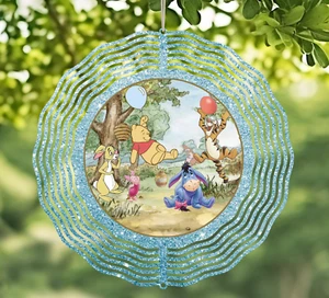 Winnie the Pooh and Friends 10" Round 3-D Wind Spinner (blue) - Picture 1 of 1