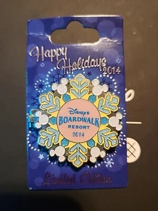 Disney Pin WDW Happy Holidays 2014 Snowflakes Boardwalk Goofy LE 750 - Picture 1 of 3