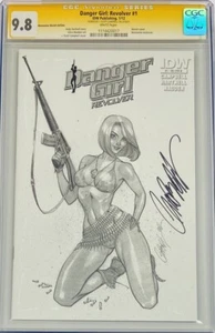 Revólver IDW Danger Girl #1 Newcomix edición boceto firmado Campbell CGC 9.8 SS - Imagen 1 de 1