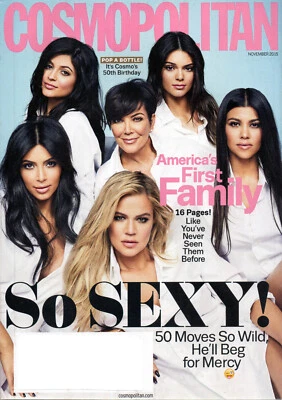 COSMOPOLITAN Magazine November 2015 Kardashians Nadine Leopold Gabby Westbrook - Image 1 of 4