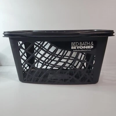 Bed Bath & Beyond Black Plastic Shopping Basket Hand Cart Retail Store Fixture  - Image 1 of 4