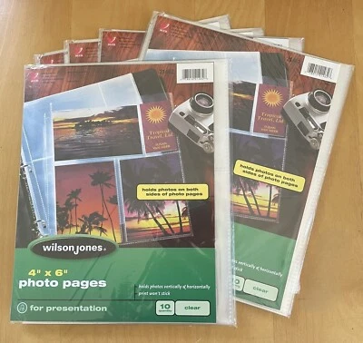 ACCO/Wilson Jones 21462 4x6 Photo Pages w/Business-Card Pockets - 10-Pack-NEW - Image 1 of 2