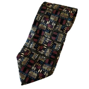 MENS SILK TIE Enzo Felini ROMA to PARIS - Picture 1 of 6