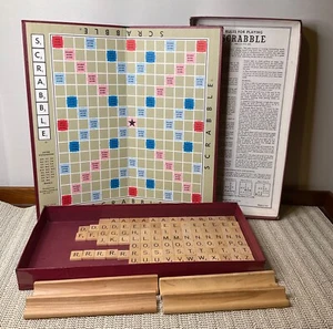 Vintage Selchow & Righter Scrabble Board Game Copyright 1948 - Fair Condition - Picture 1 of 20