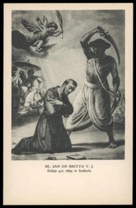 antica cartolina S.GIOVANNI DE BRITTO M. IN INDIA - Picture 1 of 1