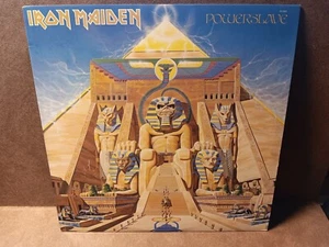 IRON MAIDEN - POWERSLAVE LP CAPITOL RECORDS PURPLE LABEL NON-TEXTURED SLEEVE - Picture 1 of 6