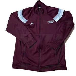 Adidas Mississippi State Bulldogs Uomo 2XL Full Zip Track Jacket Marrone Bianco - Foto 1 di 10