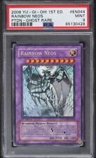 PSA 9 Mint - Rainbow Neos PTDN-EN044 1st Edition Ghost Rare YuGiOh