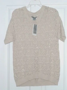 *TOP DE PUNTO OLIVA SKY TALLA S-M BEIGE VERDE CROCHET ELÁSTICO NUEVO CON ETIQUETAS - Imagen 1 de 4