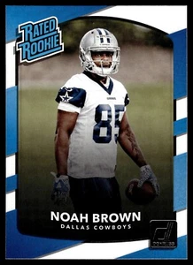 2017 Donruss Rated Rookie NOAH BROWN RR RC #341 DALLAS COWBOYS 🏈 - Picture 1 of 2